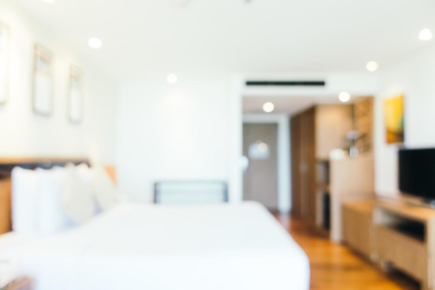 Abstract blur and defocused beautiful luxury bedroom interior photo