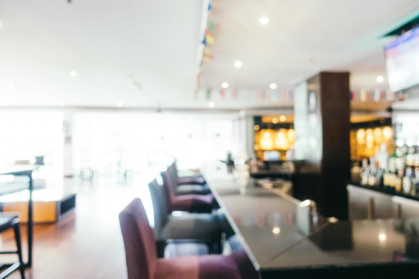 Abstract blur and defocused restaurant with bar and coffee shop cafe photo