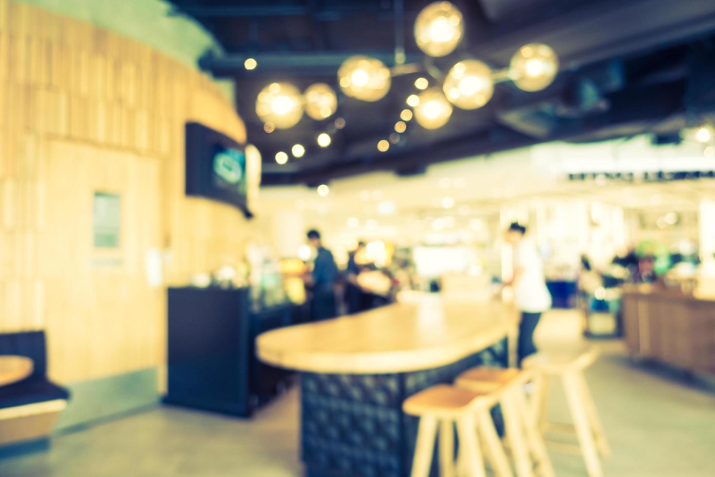 Abstract blur and defocused coffee shop cafe interior photo
