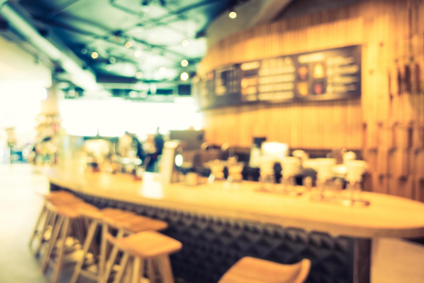 Abstract blur and defocused coffee shop cafe interior photo