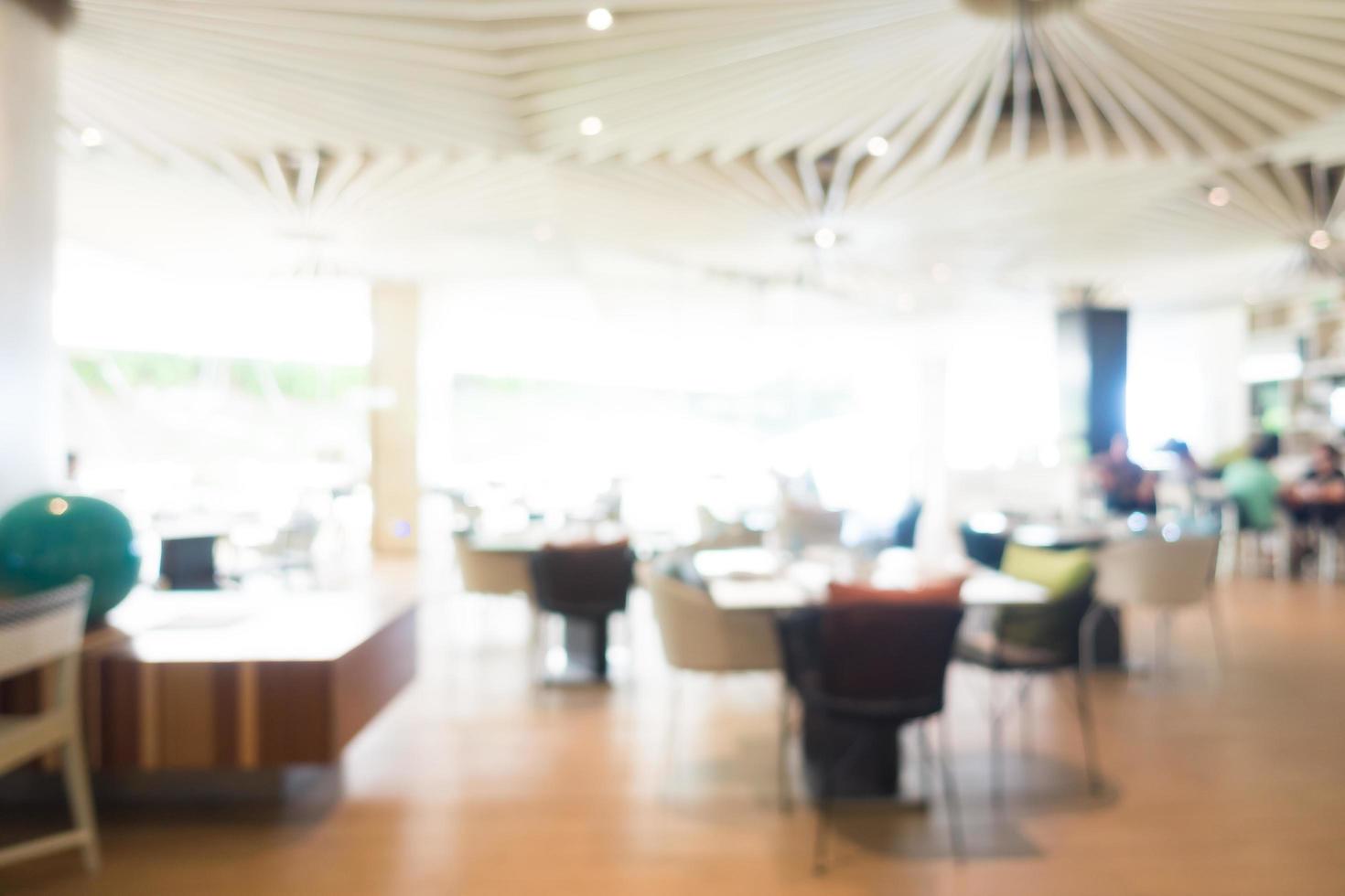 Abstract blur and defocused restaurant and coffee shop cafe interior photo