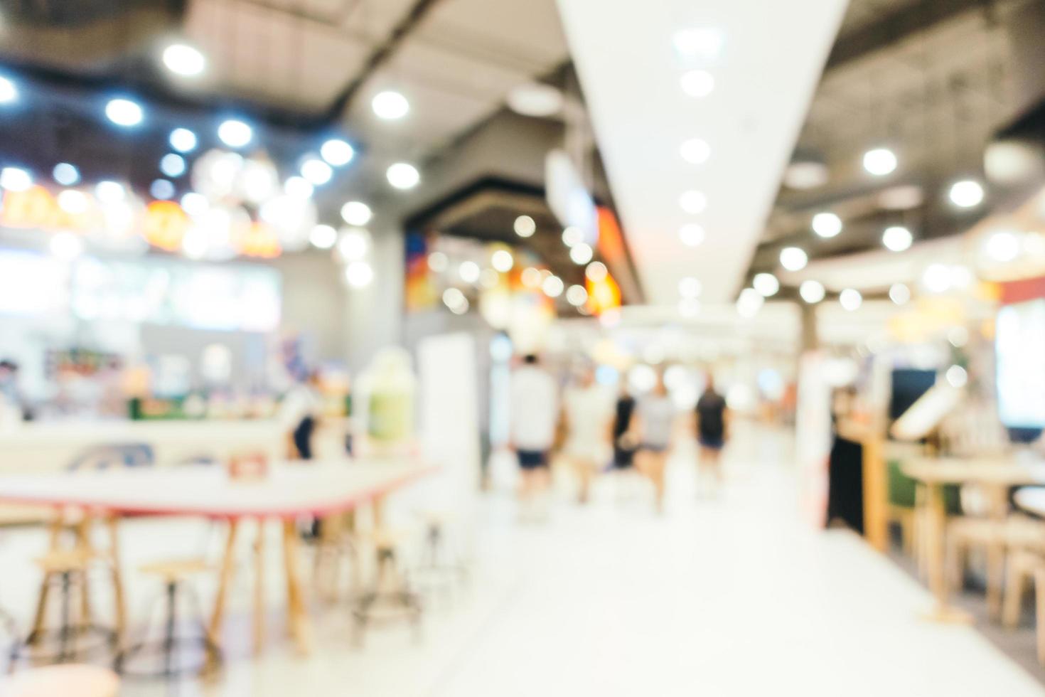 Abstract blur and bokeh defocused shopping mall interior of department store photo