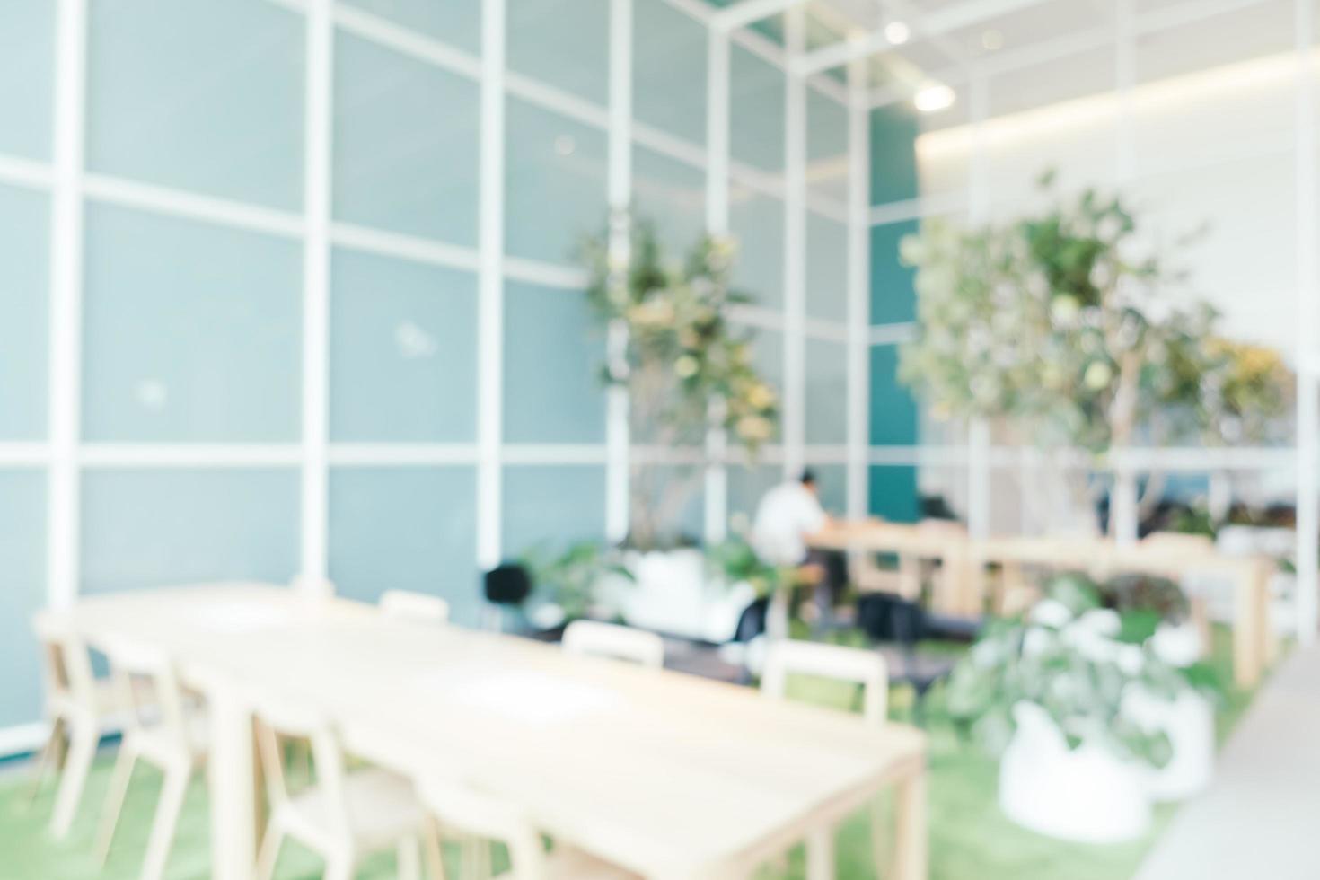 Abstract blur and defocused coffee shop cafe and restaurant interior for background photo