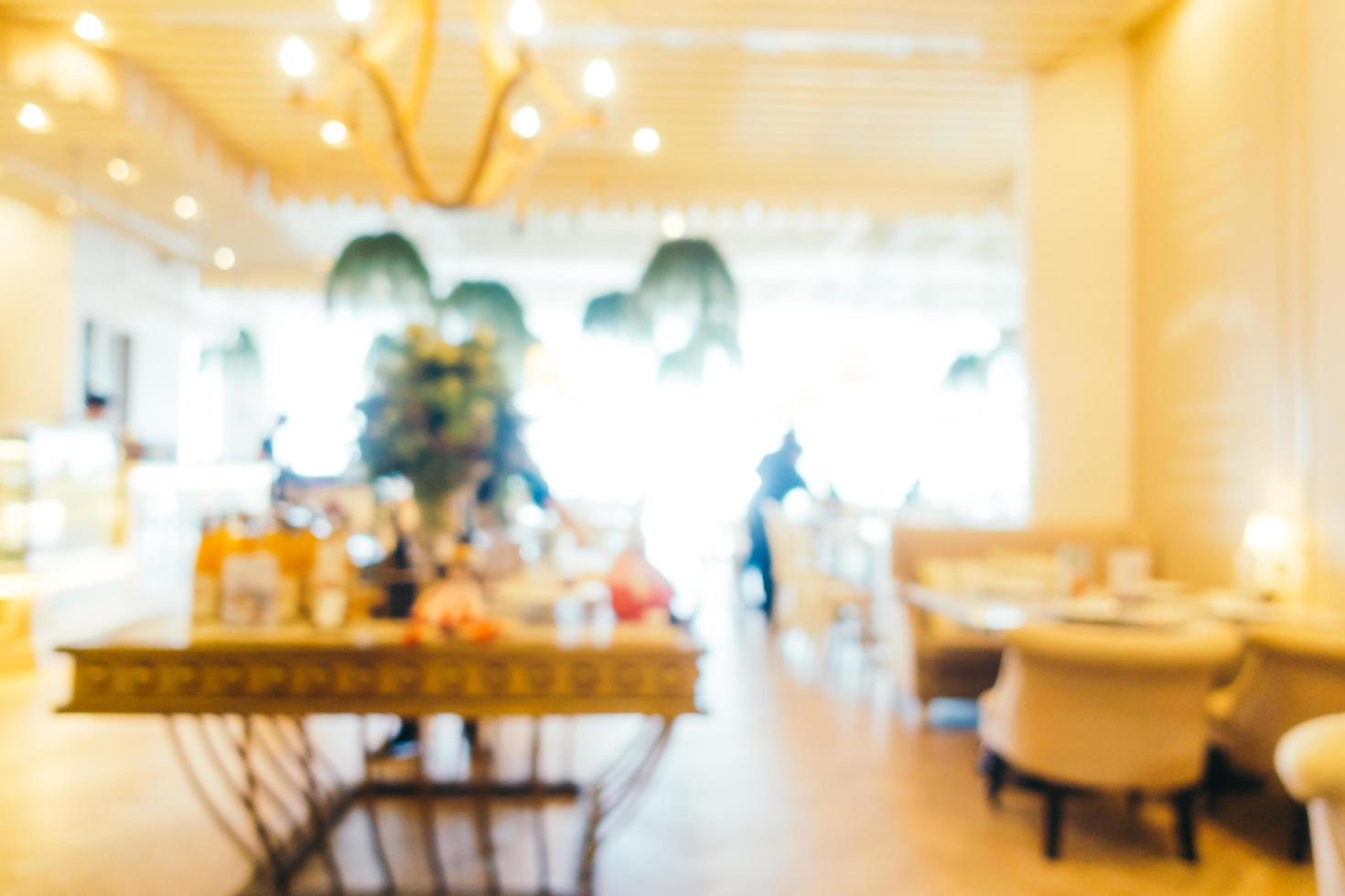 Abstract blur and defocused restaurant interior photo