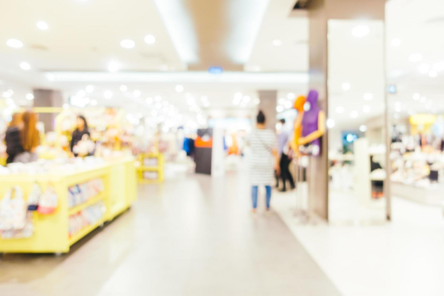 Abstract blur and defocused shopping mall center of department store photo