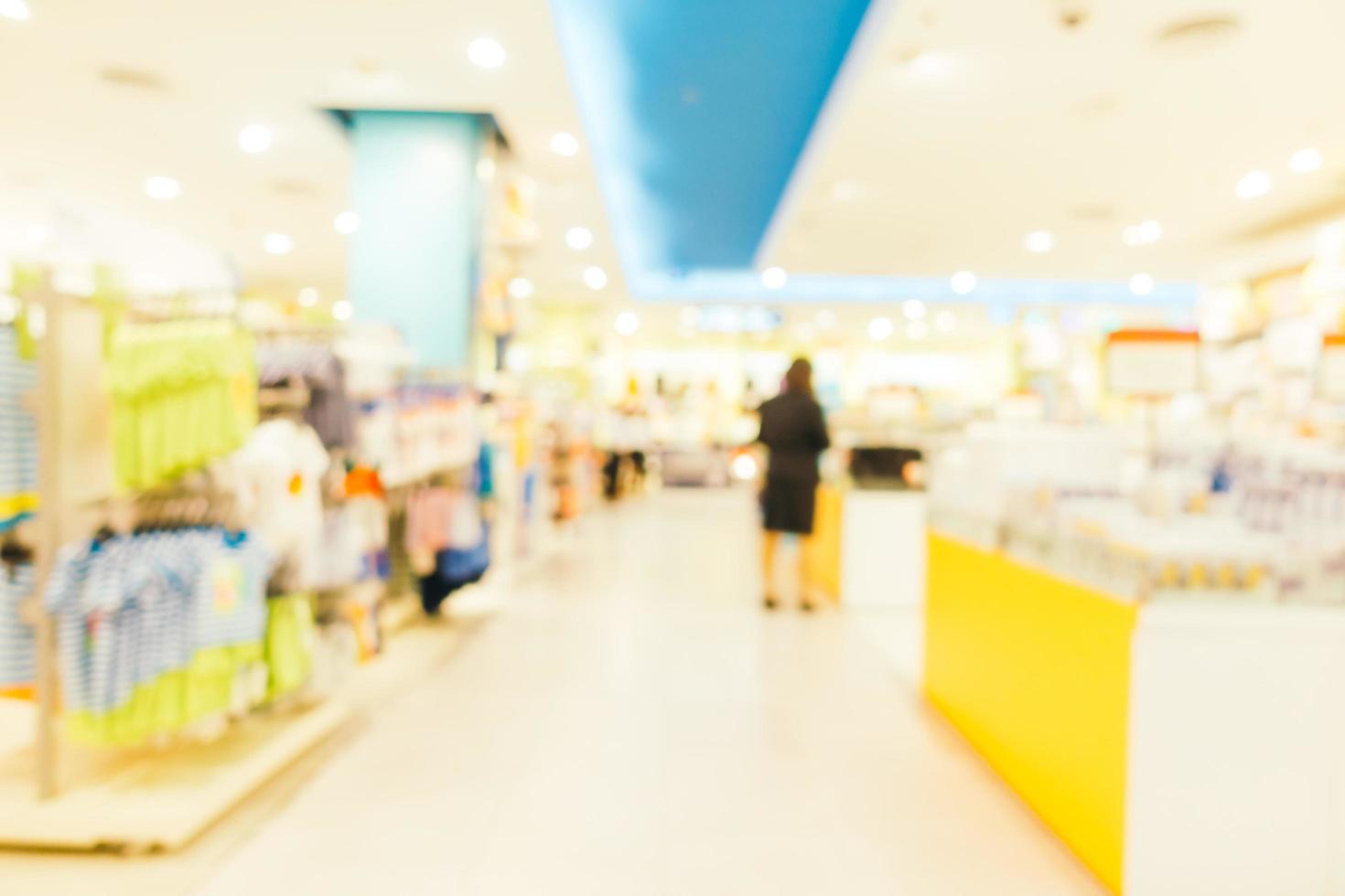 Abstract blur and defocused shopping mall center of department store photo