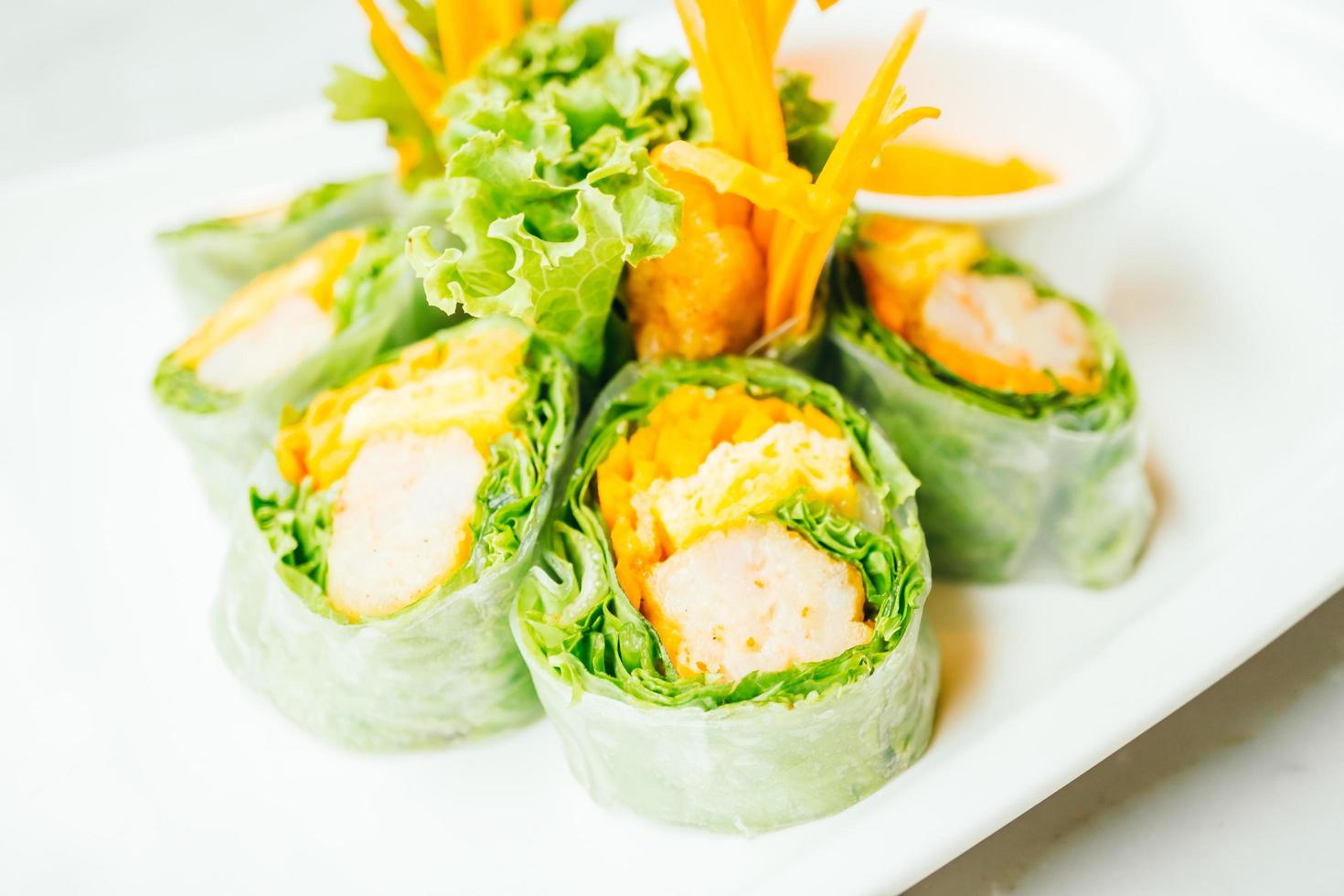Vegetable spring roll photo