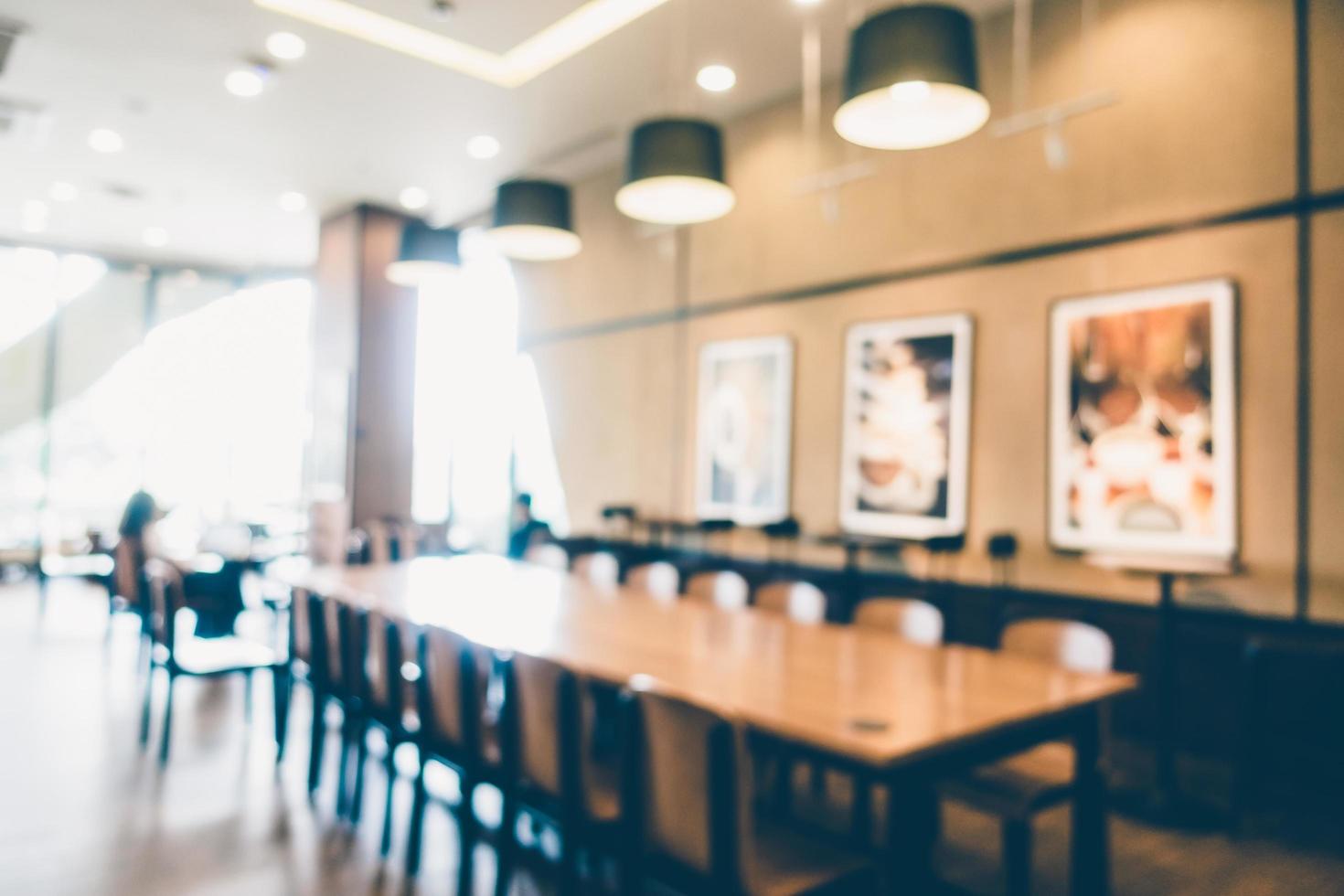 Abstract blur coffee shop photo
