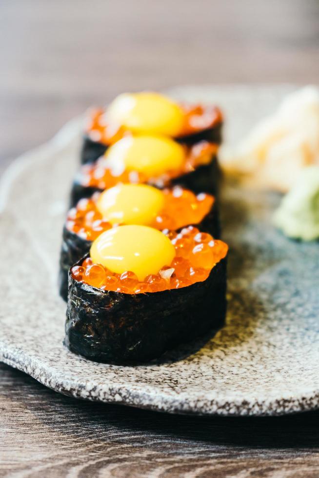 Sushi with salmon eggs 2817716 Stock Photo at Vecteezy