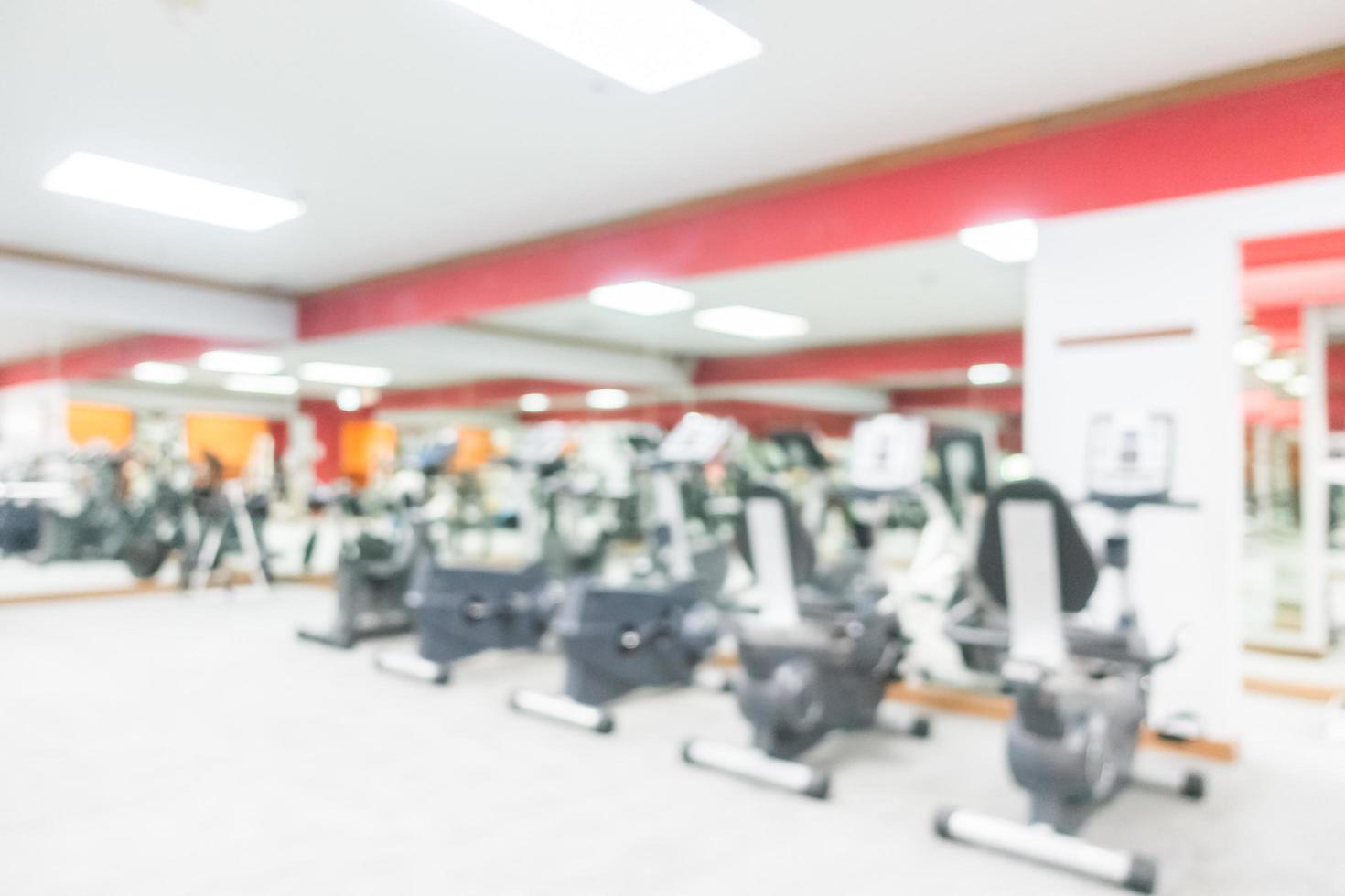 Abstract blur gym and fitness room interior photo