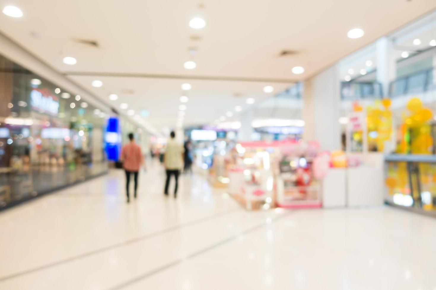 Abstract blur and defocused shopping mall photo