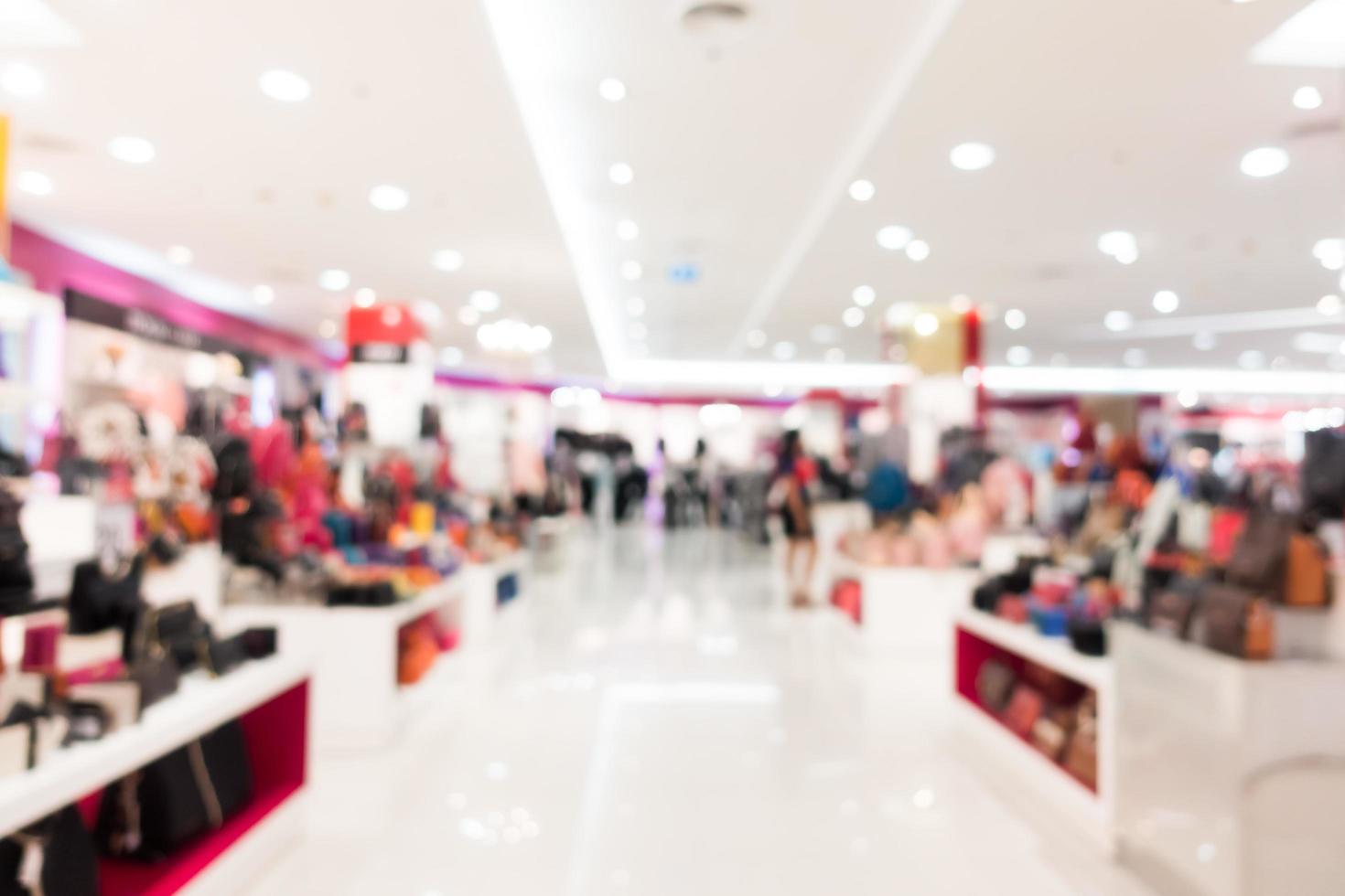 Abstract blur and defocused shopping mall photo