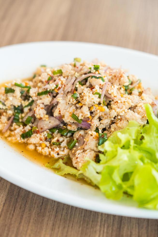 Spicy minced chicken salad photo