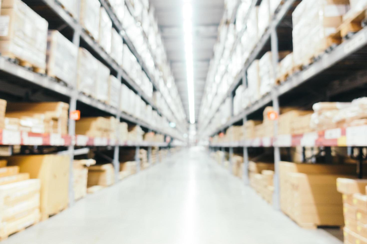 Abstract blur and defocused warehouse store interior photo