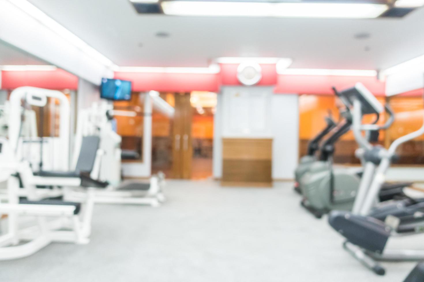 Abstract blur gym and fitness room interior photo