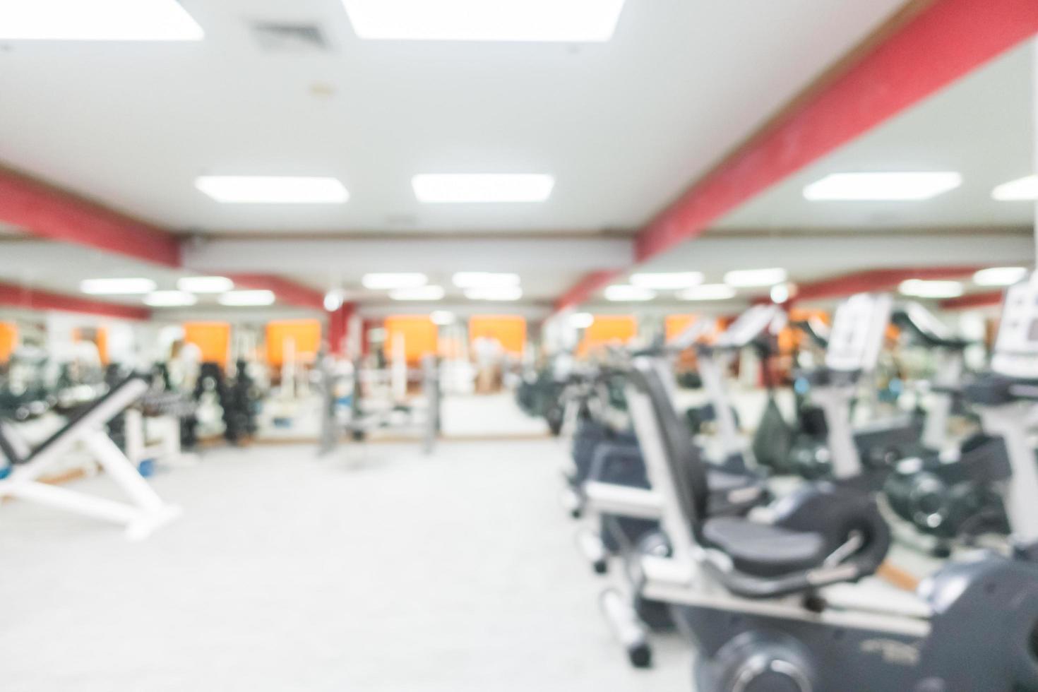 Abstract blur gym and fitness room interior photo