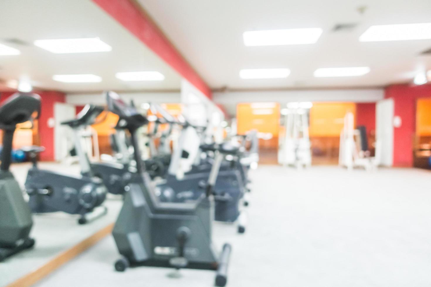 Abstract blur gym and fitness room interior photo