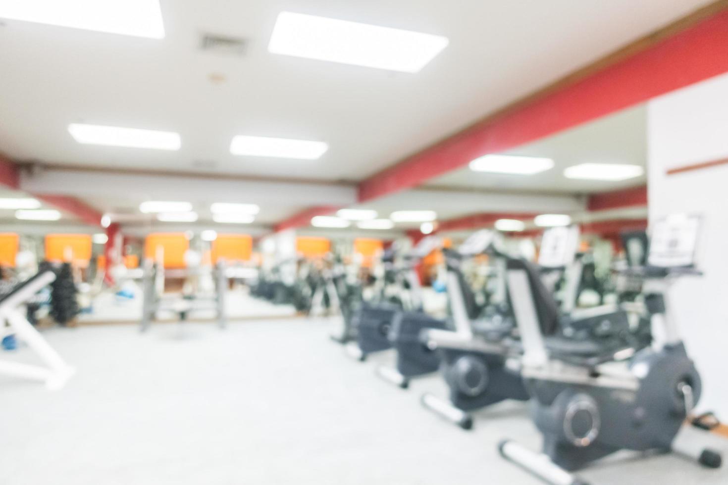 Abstract blur gym and fitness room interior photo