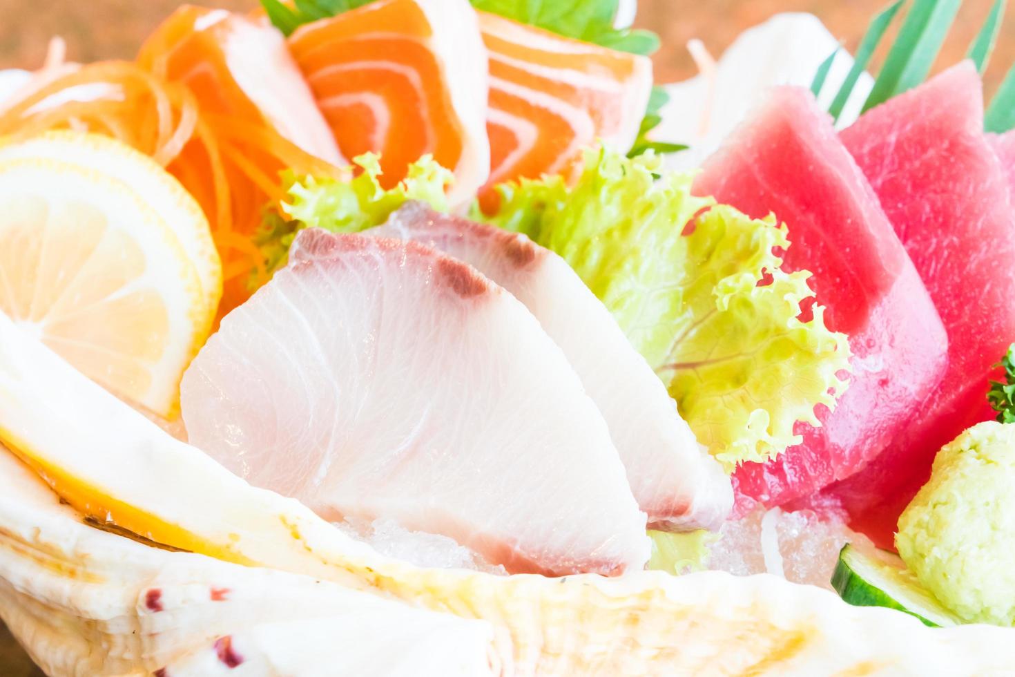 Raw and fresh sashimi photo