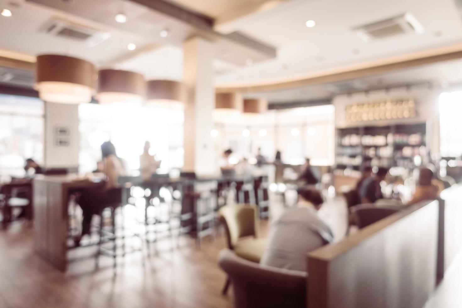 Abstract blur coffee shop and restaurant interior photo