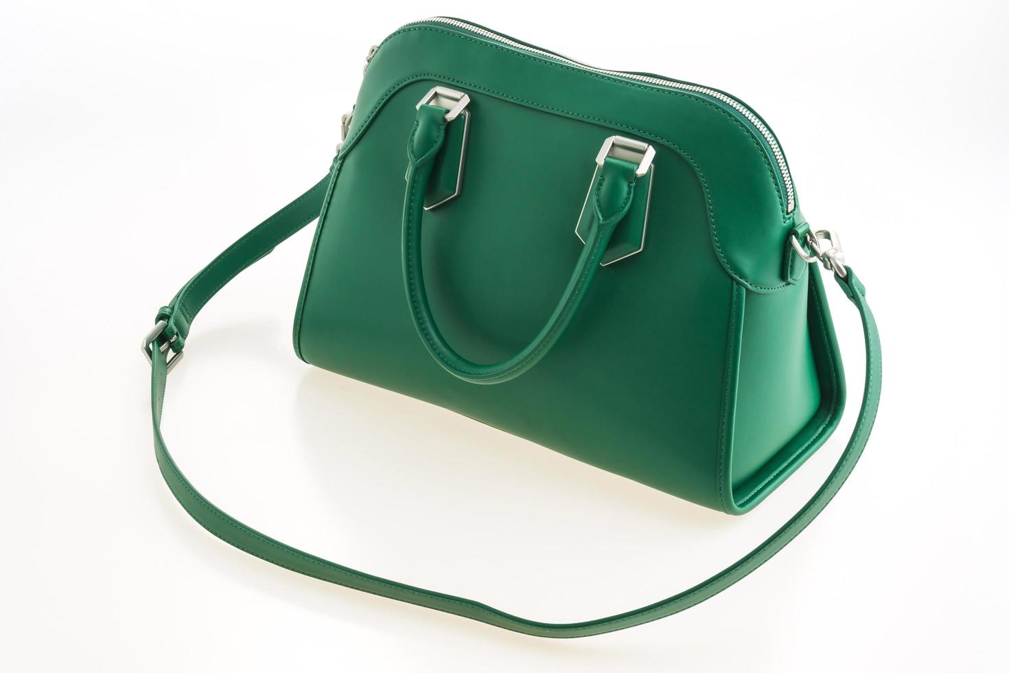 Beautiful elegance and luxury fashion green handbag photo