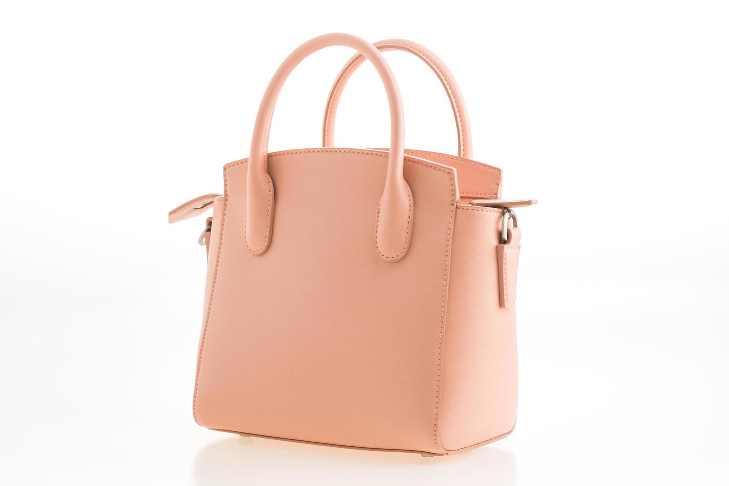 Beautiful elegance and luxury fashion pink women handbag photo