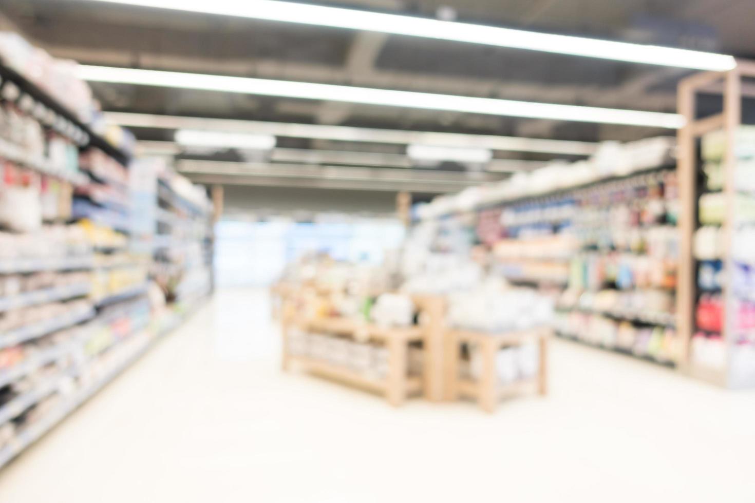 Abstract blur supermarket photo