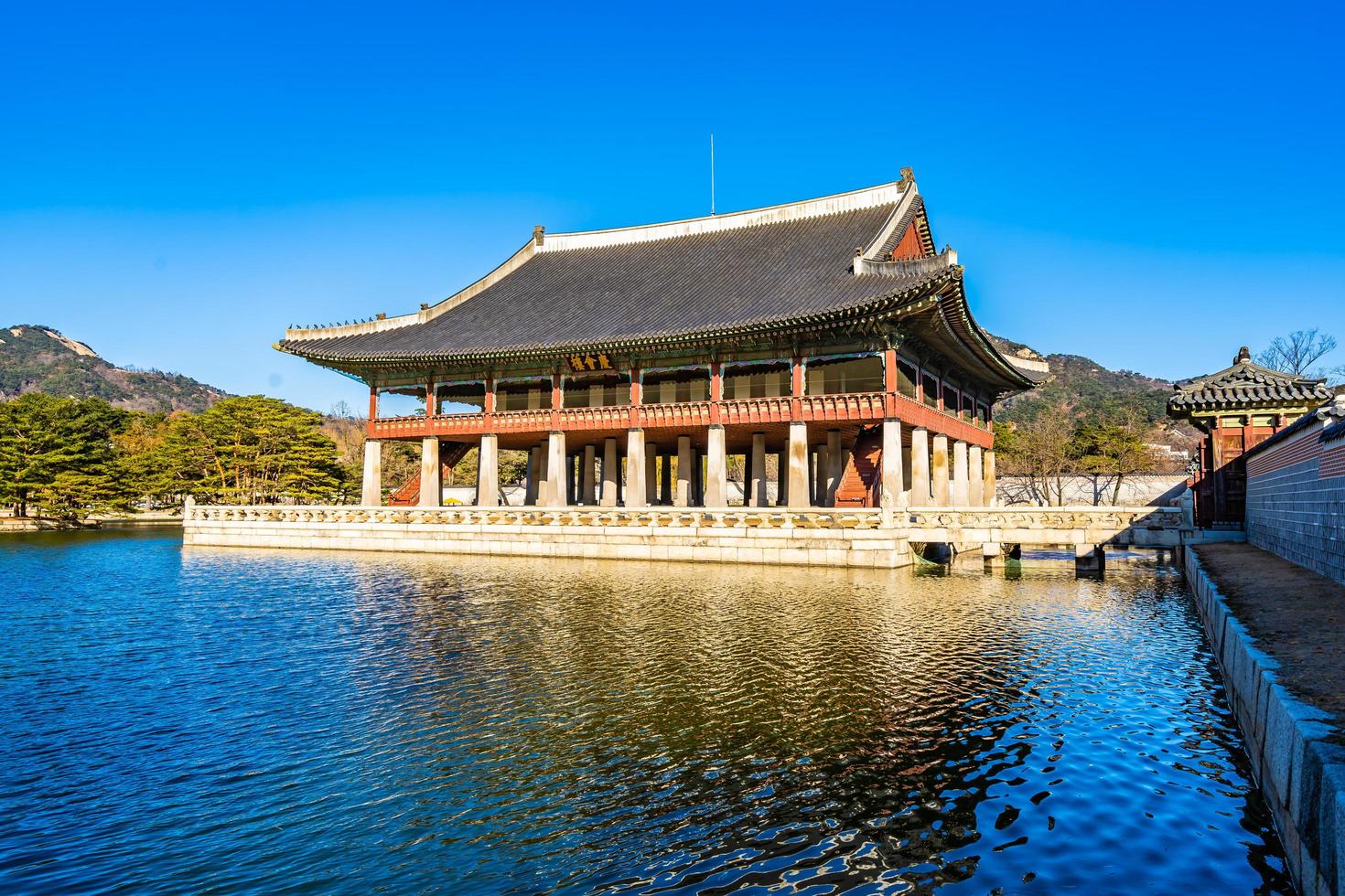 palacio gyeongbokgung en corea del sur foto