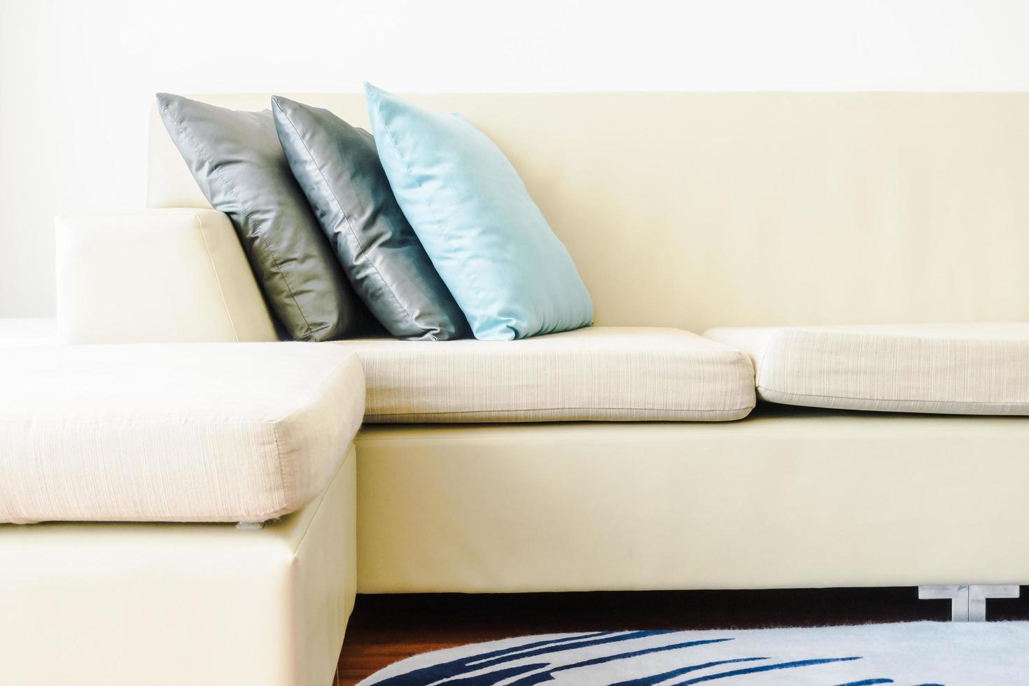 Pillow on sofa photo