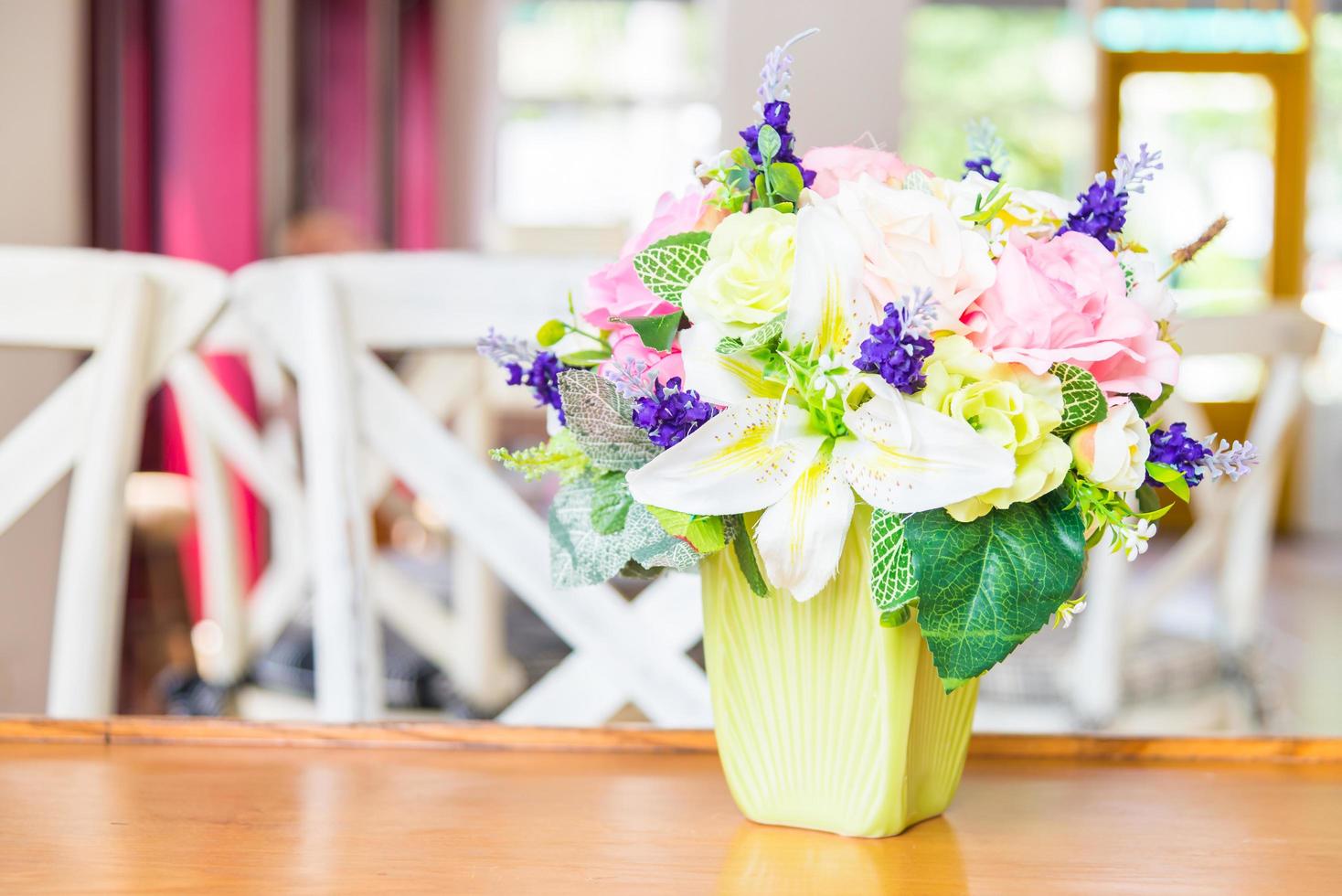 Fake flower vase photo