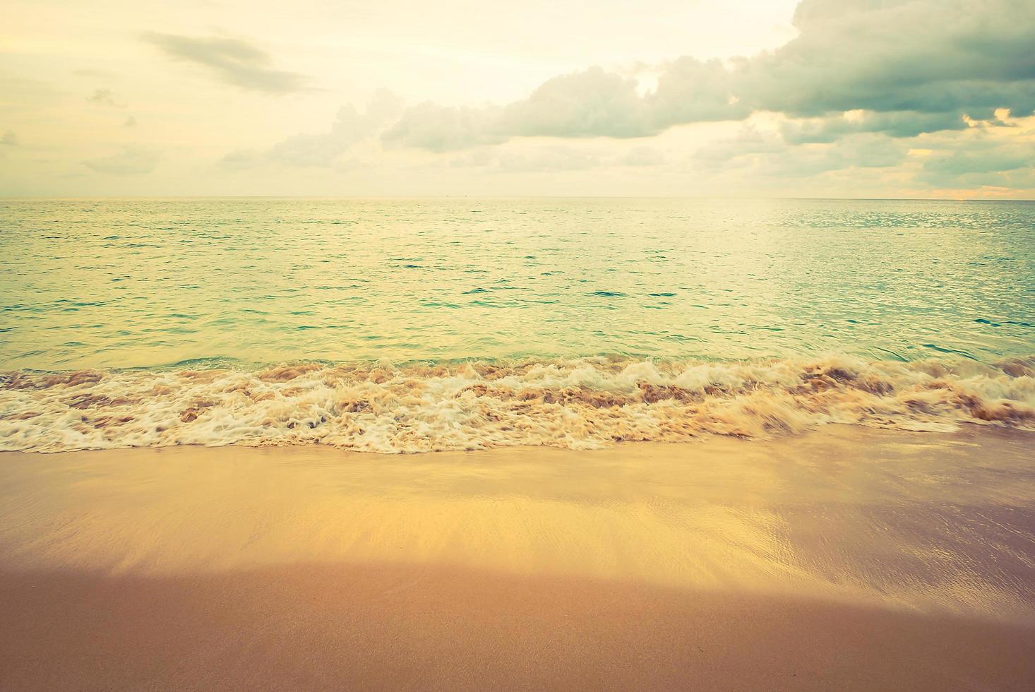 Vintage tropical sea beach photo