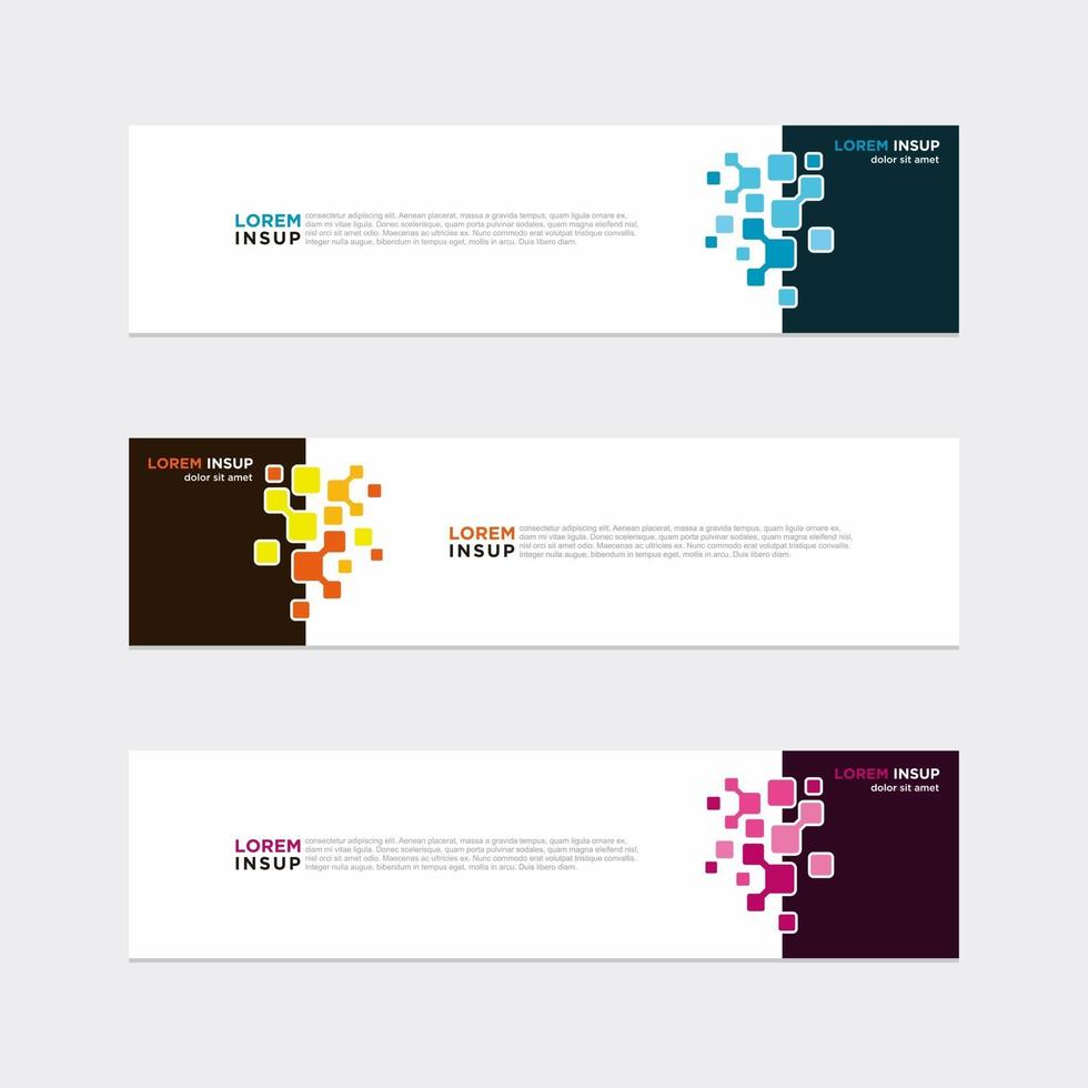 Modern vector banner web background abstract design template