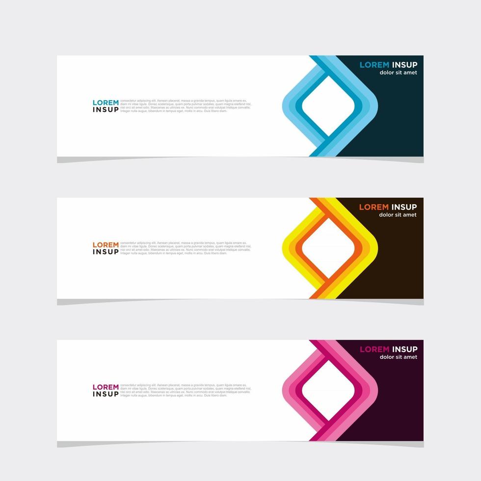 Modern vector banner web background abstract design template