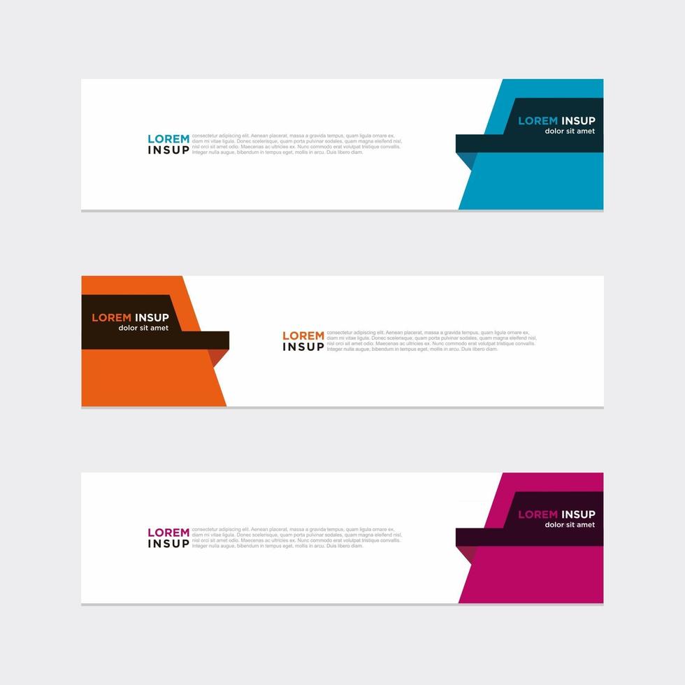 Modern vector banner web background abstract design template