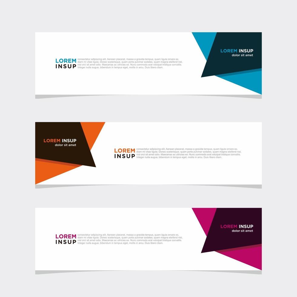 Modern vector banner web background abstract design template