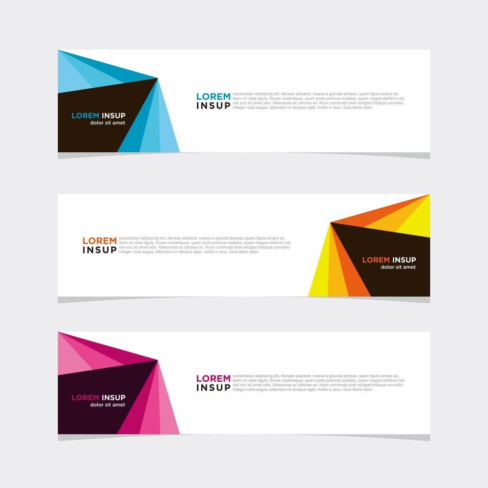 Modern vector banner web background abstract design template