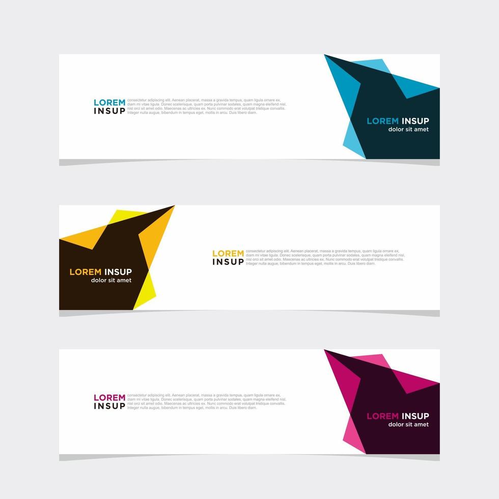 Modern vector banner web background abstract design template