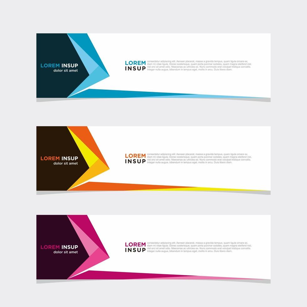 Modern vector banner web background abstract design template