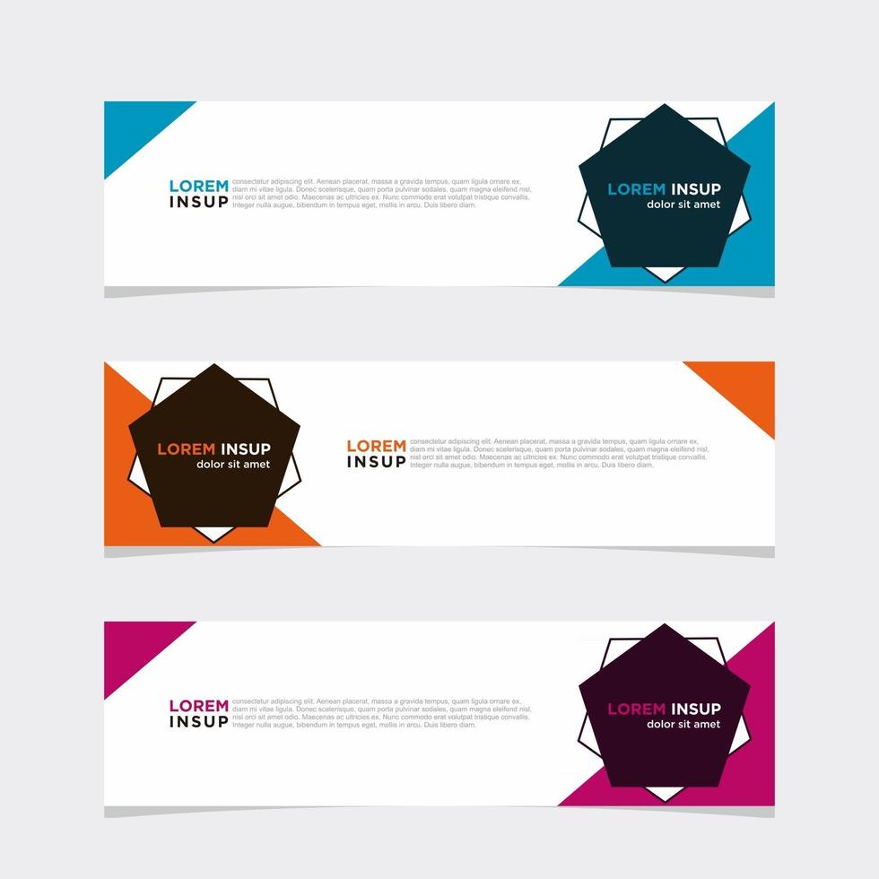 Modern vector banner web background abstract design template