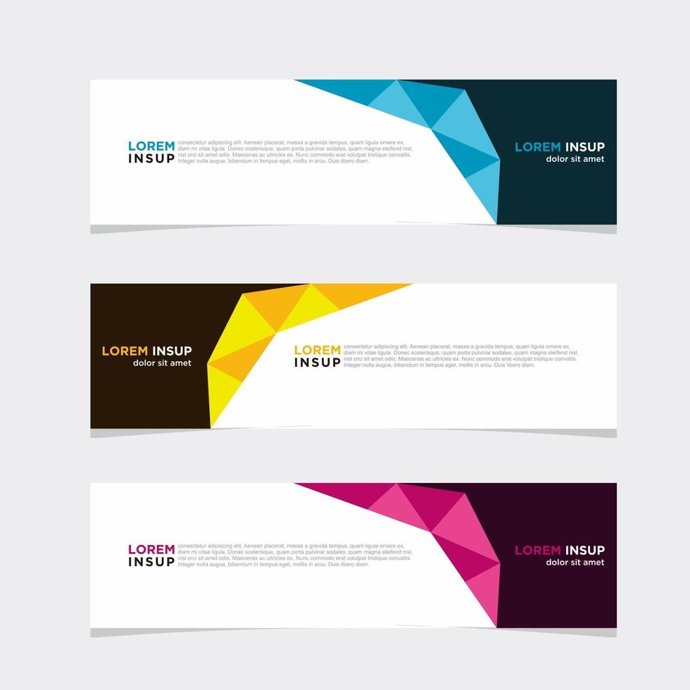 Modern vector banner web background abstract design template