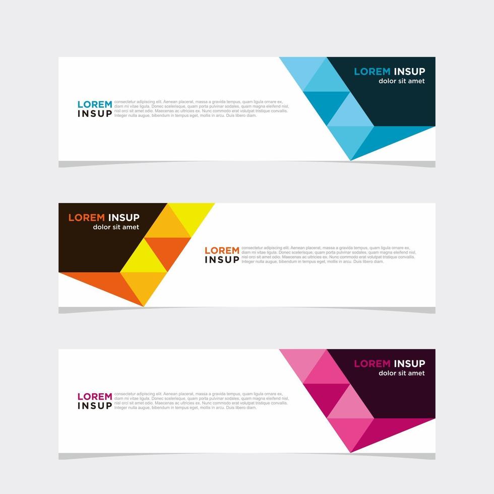 Modern vector banner web background abstract design template