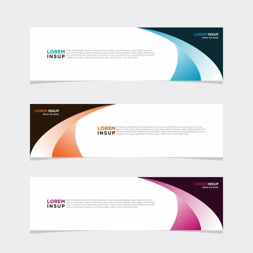 Modern vector banner web background abstract design template