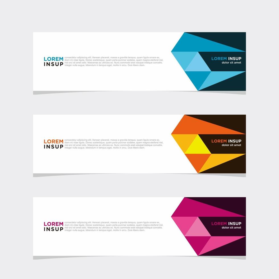 Modern vector banner web background abstract design template