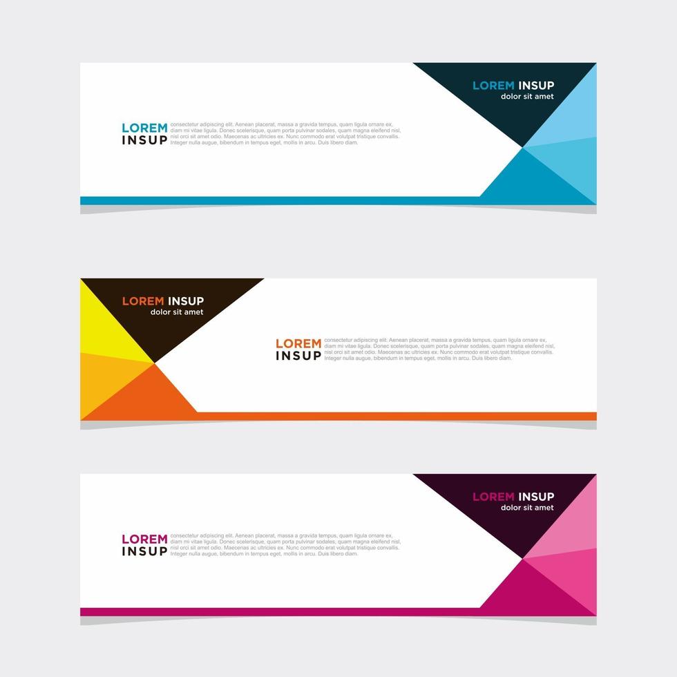 Modern vector banner web background abstract design template