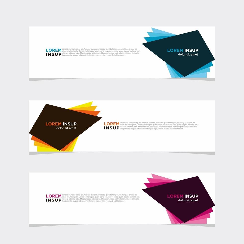 Modern vector banner web background abstract design template