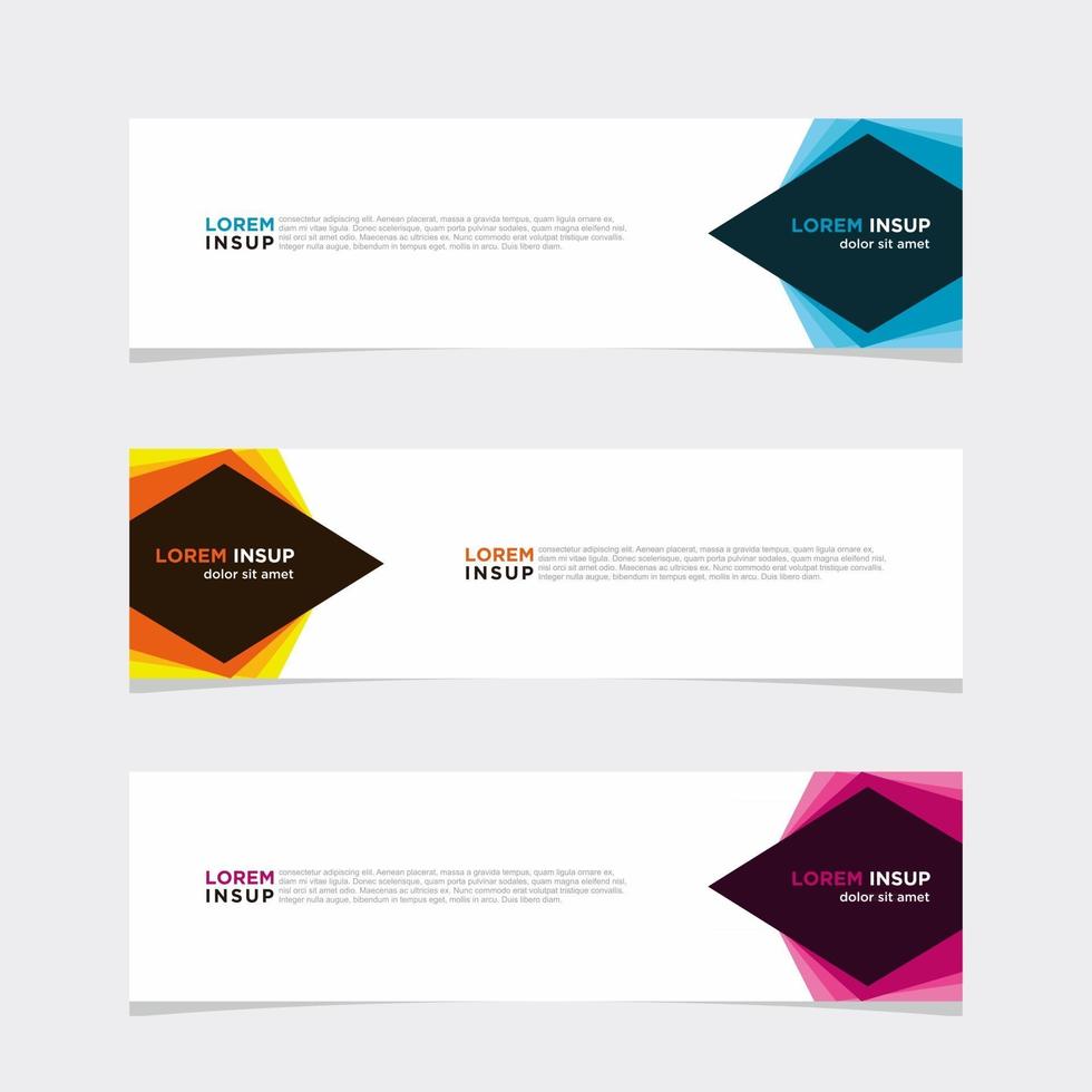 Modern vector banner web background abstract design template