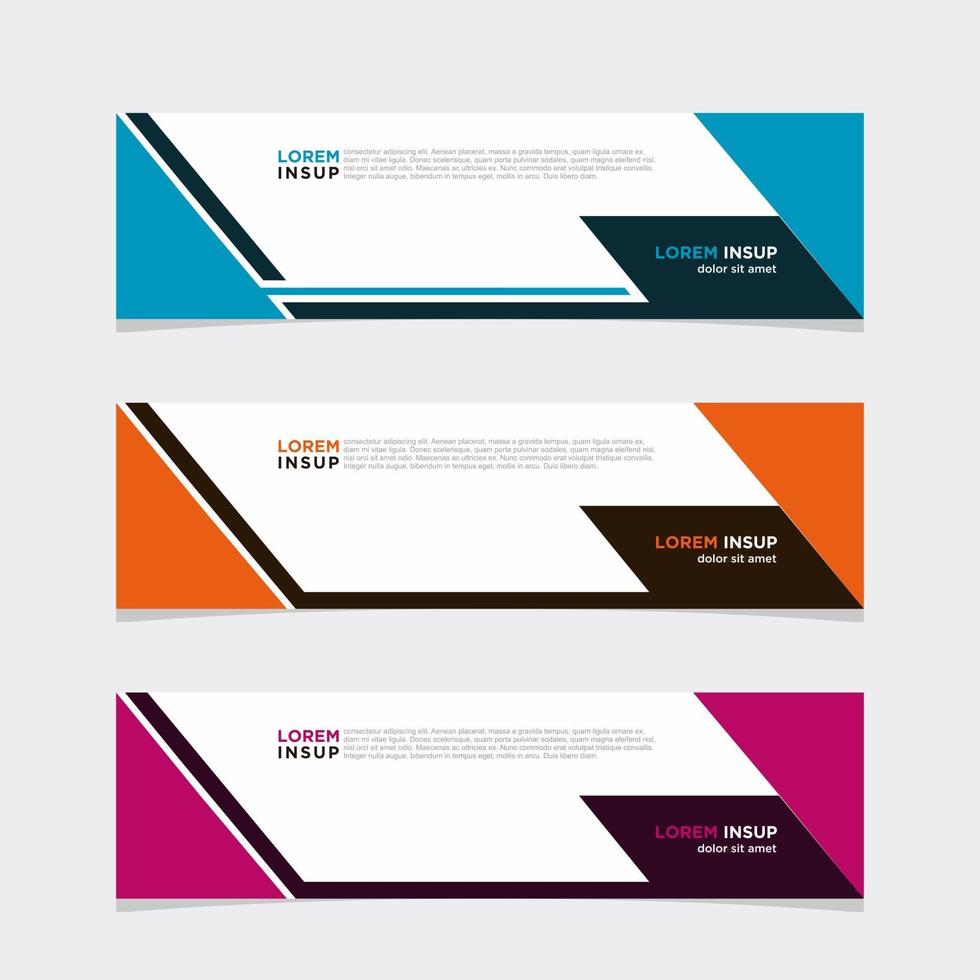 Modern vector banner web background abstract design template