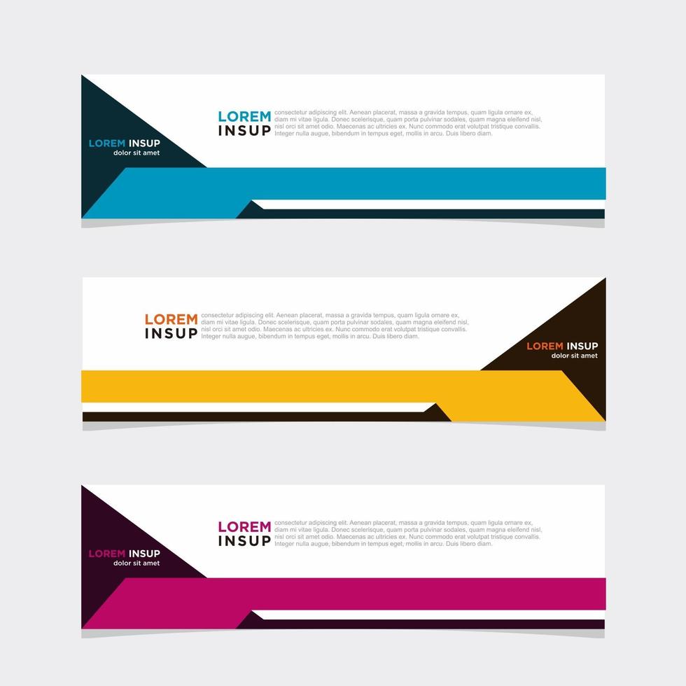 Modern vector banner web background abstract design template