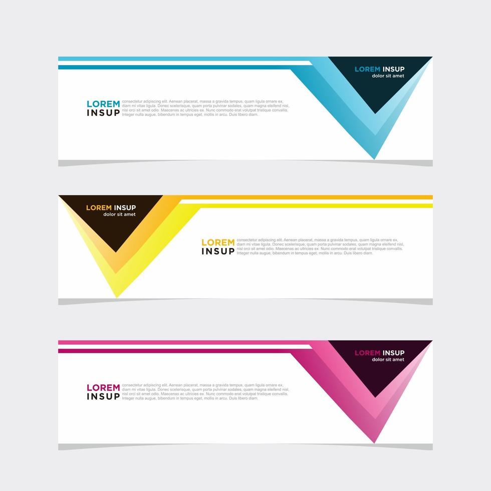 Modern vector banner web background abstract design template