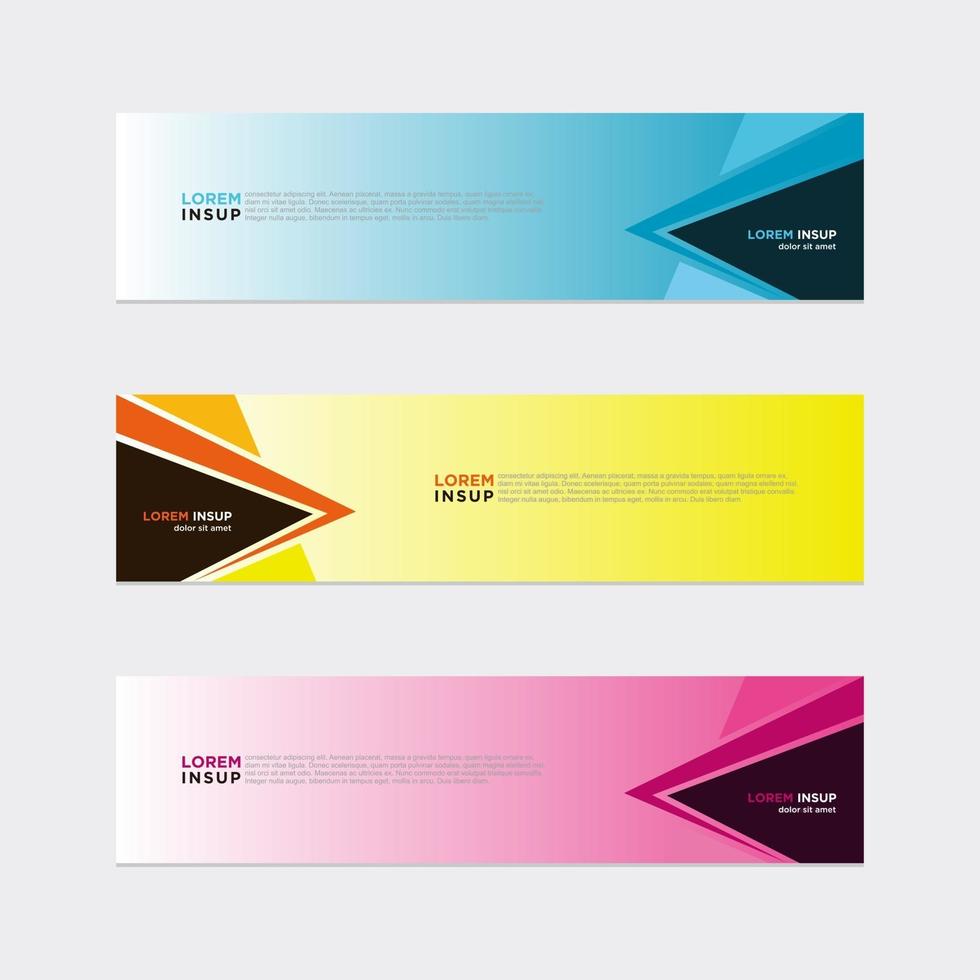 Modern vector banner web background abstract design template